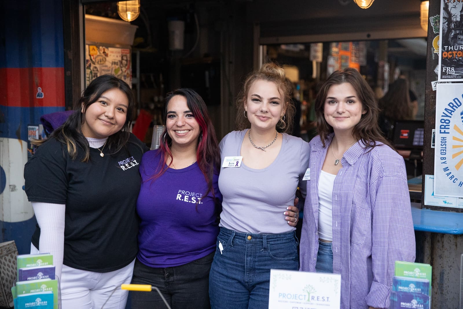 Members of the Project R.E.S.T. Sexual Assault Victim Advocacy Team at Purple Pint Night in 2024.